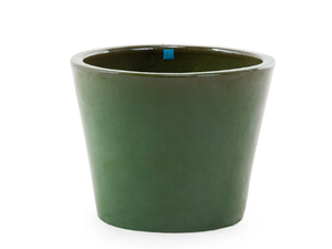 Glazed stoneware garden vase - Low glazed stoneware garden vase - Styling by Unopiù