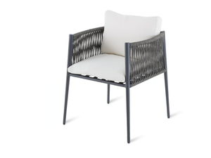 LUCE - Aluminium garden chair with armrests - Chair by Unopiù