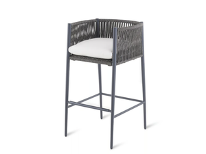 LUCE - High aluminium garden stool with footrest - Stool by Unopiù
