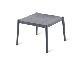 LUCE - Square low aluminium garden side table - Side table by Unopiù