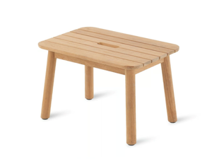 PEVERO - Rectangular low teak garden side table - Side table by Unopiù