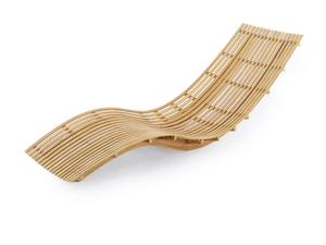 SWING - Stackable teak sun lounger - Outdoor furniture by Unopiù