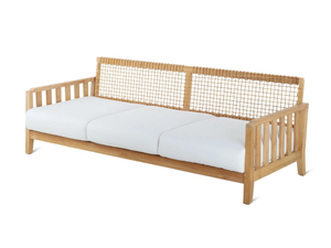 SYNTHESIS - 3 seater teak garden sofa - Sofa by Unopiù