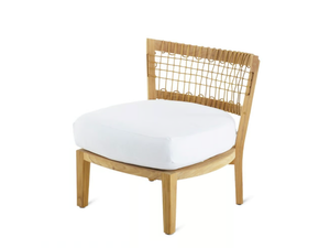 SYNTHESIS - Armchair in teak and cushion in acrylic fabric - Armchair by Unopiù