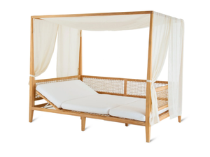 SYNTHESIS - Canopy teak garden bed - Bed frame by Unopiù