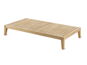 SYNTHESIS - Low rectangular teak coffee table - Side table by Unopiù