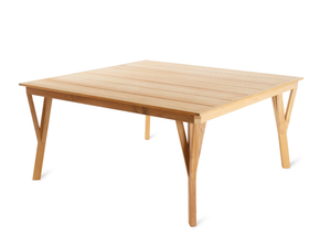SYNTHESIS - Square teak table - Table by Unopiù