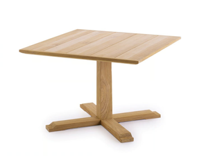 SYNTHESIS - Square teak table with 4-star base - Table by Unopiù