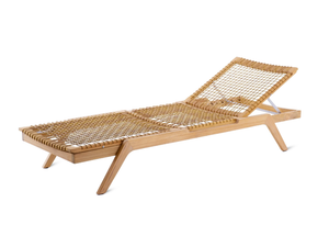 SYNTHESIS - Stackable teak sun lounger - Outdoor furniture by Unopiù