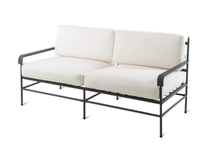 TOSCANA - Garden sofa in galvanized iron and acrylic fabric - Sofa by Unopiù