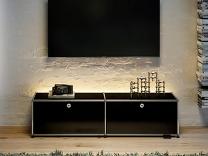USM HALLER - Modular steel TV cabinet with flap doors - Cabinet by USM