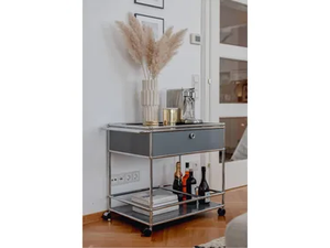 USM HALLER SERVING CART - Metal trolley - Side table by USM