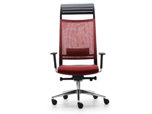 EXPO LIGHT LUSSO - Swivel mesh office chair with headrest - Office Chair by VAGHI