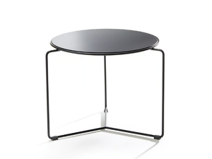 FILO - Round laminate coffee table and metal base - Coffee table by VAGHI