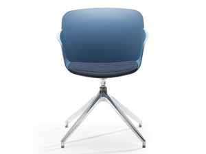 LIBERA ARMCHAIR - Swivel trestle-based polypropylene chair with armrests - Chair by VAGHI