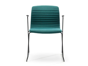 UNION GUEST - Sled base fabric chair with armrests - Chair by VAGHI