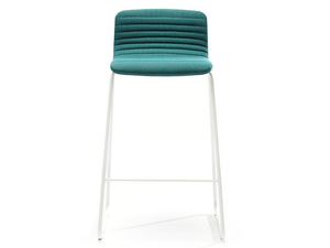 UNION GUEST - Sled base high fabric stool - Stool by VAGHI