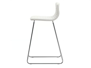 UNION GUEST - Sled base high leather stool - Stool by VAGHI