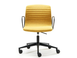 UNION GUEST - Swivel upholstered fabric office chair with armrests - Office Chair by VAGHI