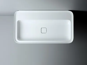 CAMEO - Countertop and wall-hung ceramic washbasin with overflow - Washbasin by Valdama