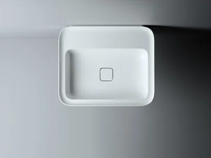 CAMEO - Countertop and wall-hung ceramic washbasin with overflow - Washbasin by Valdama