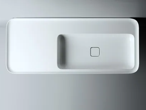 CAMEO - Countertop and wall-hung ceramic washbasin with overflow - Washbasin by Valdama