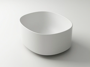 DROP MINI - Oval single countertop ceramic washbasin - Washbasin by Valdama