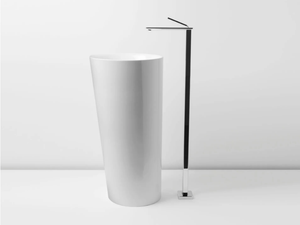 IL - Freestanding round single ceramic washbasin - Washbasin by Valdama