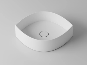 OCCHIO - Countertop ceramic washbasin - Washbasin by Valdama
