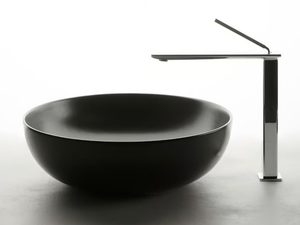POD - Countertop round single ceramic washbasin - Washbasin by Valdama