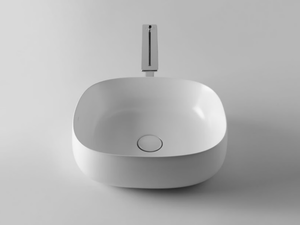 SEED - Countertop single ceramic washbasin - Washbasin by Valdama