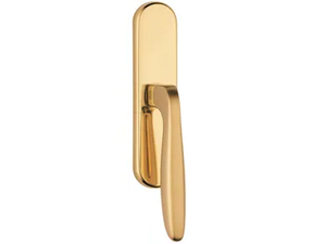 H1022 ERNANI - Brass window handle on back plate - Finishes accessories by Valli
