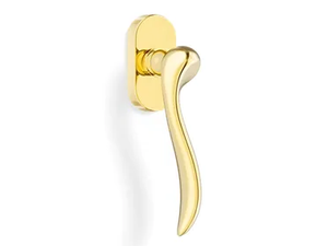 H165 GERMANA - Brass window handle on rose - Finishes accessories by Valli