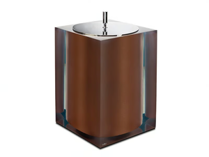 BRONZE GLOSS - Resin bathroom waste bin - Sanitary accessories by Vallvé