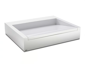 CINCO - Countertop rectangular resin washbasin - Washbasin by Vallvé