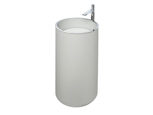 CYLINDRIC - Freestanding round resin washbasin - Washbasin by Vallvé