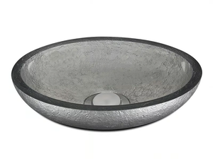 DOLCE OVAL TEXTURE PLATINUM - Countertop oval resin washbasin - Washbasin by Vallvé