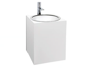 GLOSS - Wall-mounted resin handrinse basin - Washbasin by Vallvé