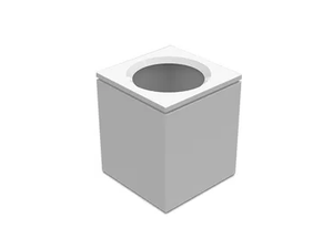 SQUARE SMALL - Resin laundry container - Cabinet by Vallvé