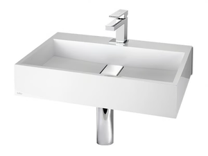 STRIPE - Wall-mounted rectangular resin washbasin - Washbasin by Vallvé