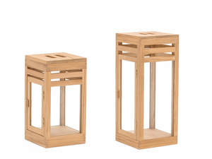 BARCODE - Wood and glass lantern - Styling by Varaschin