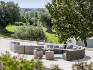 CIRCLE BELT - Curved modular fabric garden sofa - Sofa by Varaschin