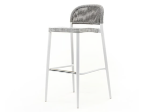 CLEVER - High powder coated aluminium garden stool - Stool by Varaschin