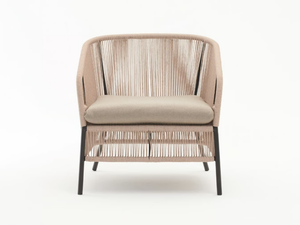 CRICKET - Synthetic fibre garden armchair with armrests - Armchair by Varaschin