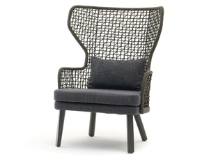 EMMA - Bergere rope garden armchair - Armchair by Varaschin