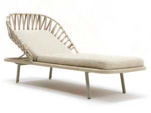 EMMA CROSS - Recliner sun lounger with castors - Armchair by Varaschin