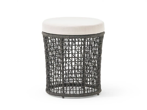 EMMA - Low powder coated aluminium garden stool - Stool by Varaschin