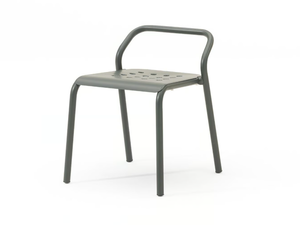 NOSS - Stackable aluminium garden chair open back - Chair by Varaschin