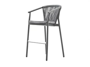 SMART - High powder coated aluminium stool with footrest - Stool by Varaschin