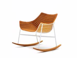 SUMMER SET - Rocking garden steel easy chair - Armchair by Varaschin